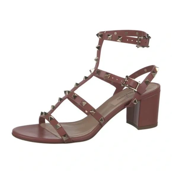 Valentino Studded Sandals with Block Heel - Picture 3 of 6
